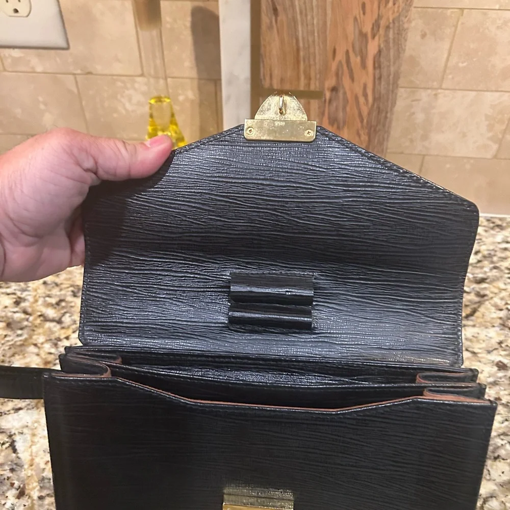 Gianne Versace Black Clutch with Gold Accents with coa - Picture 8 of 12